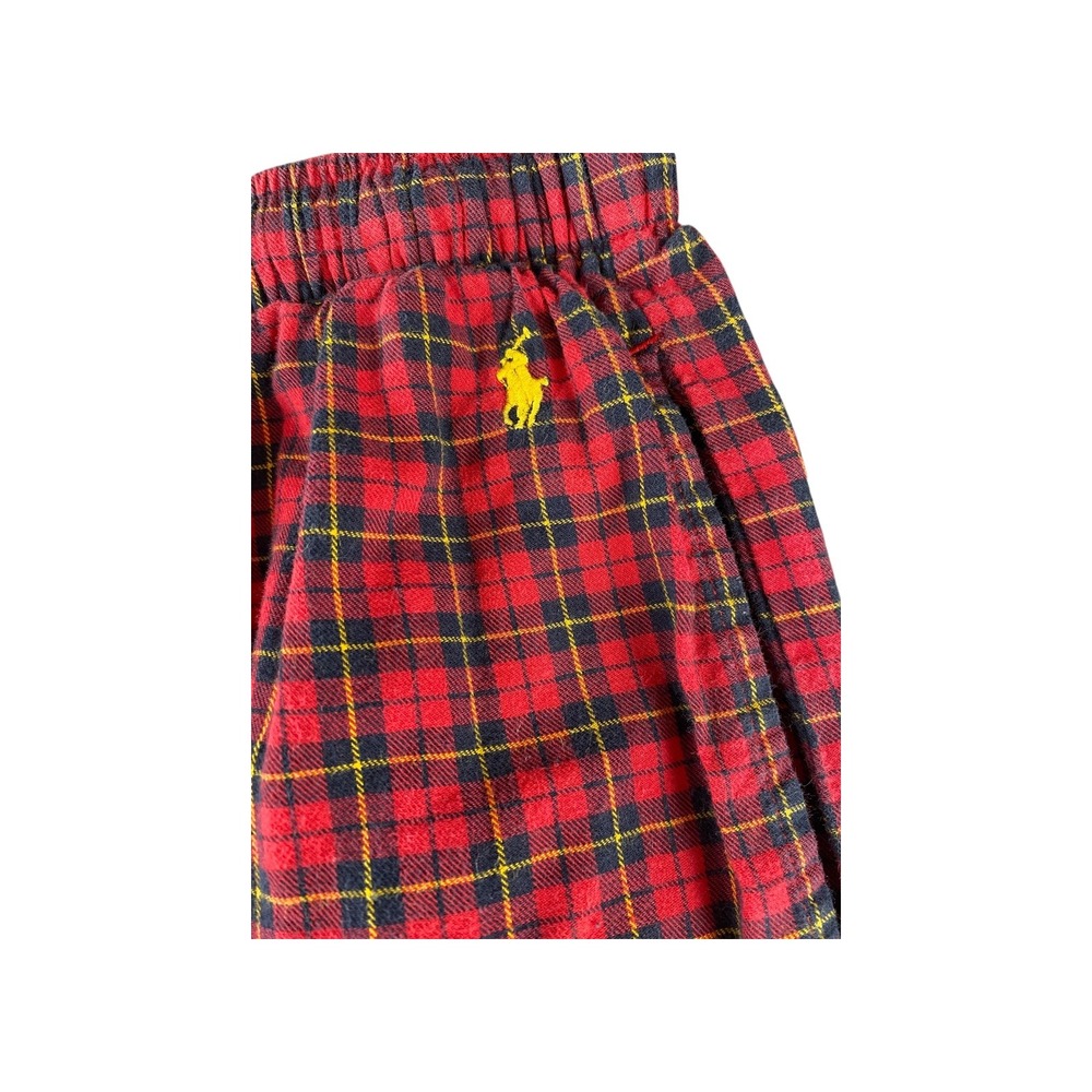 Polo Ralph Lauren Plaid Flannel Pajama Pants Sleepwear Red M Medium Drawstring‎ - Picture 3 of 8
